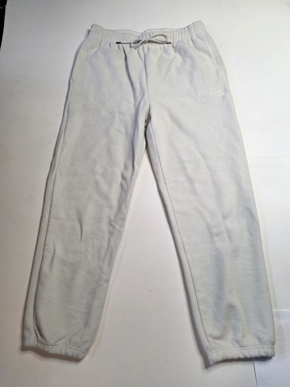 UNDER ARMOUR White Textured Fleece Sweatpants